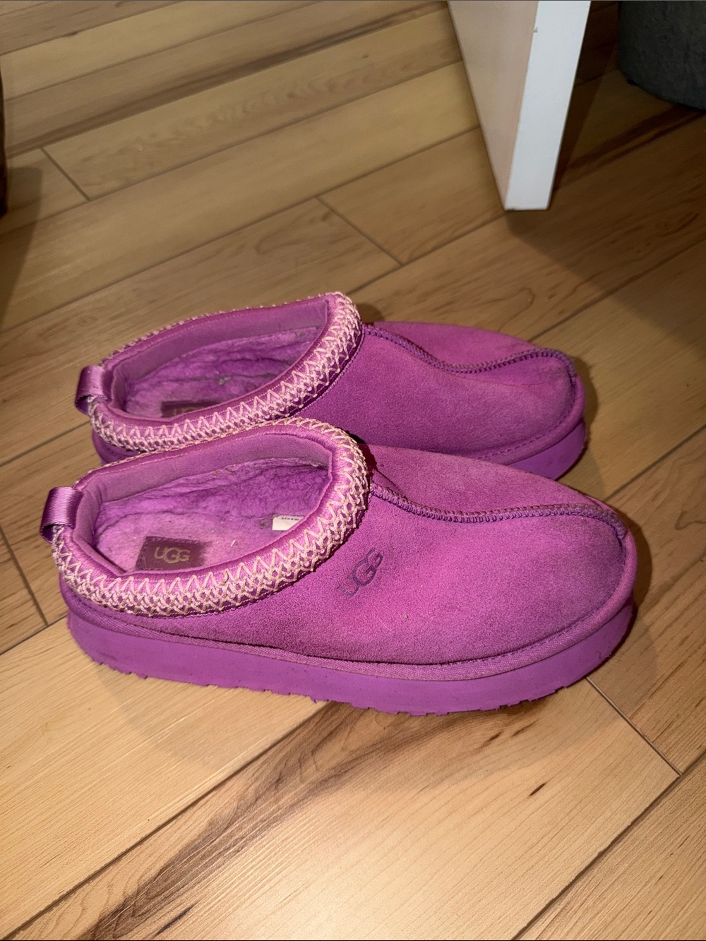 UGG Purple Suede Cozy Slip-On Clogs